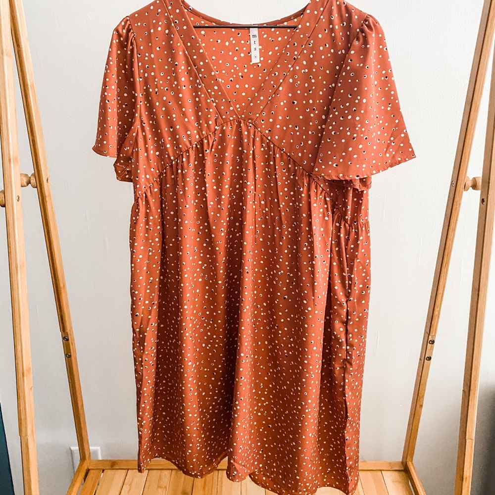 Mittoshop terra cotta dress